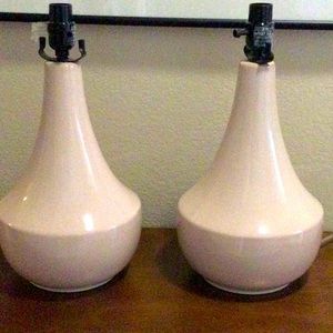 Pair of Pink lamp bases